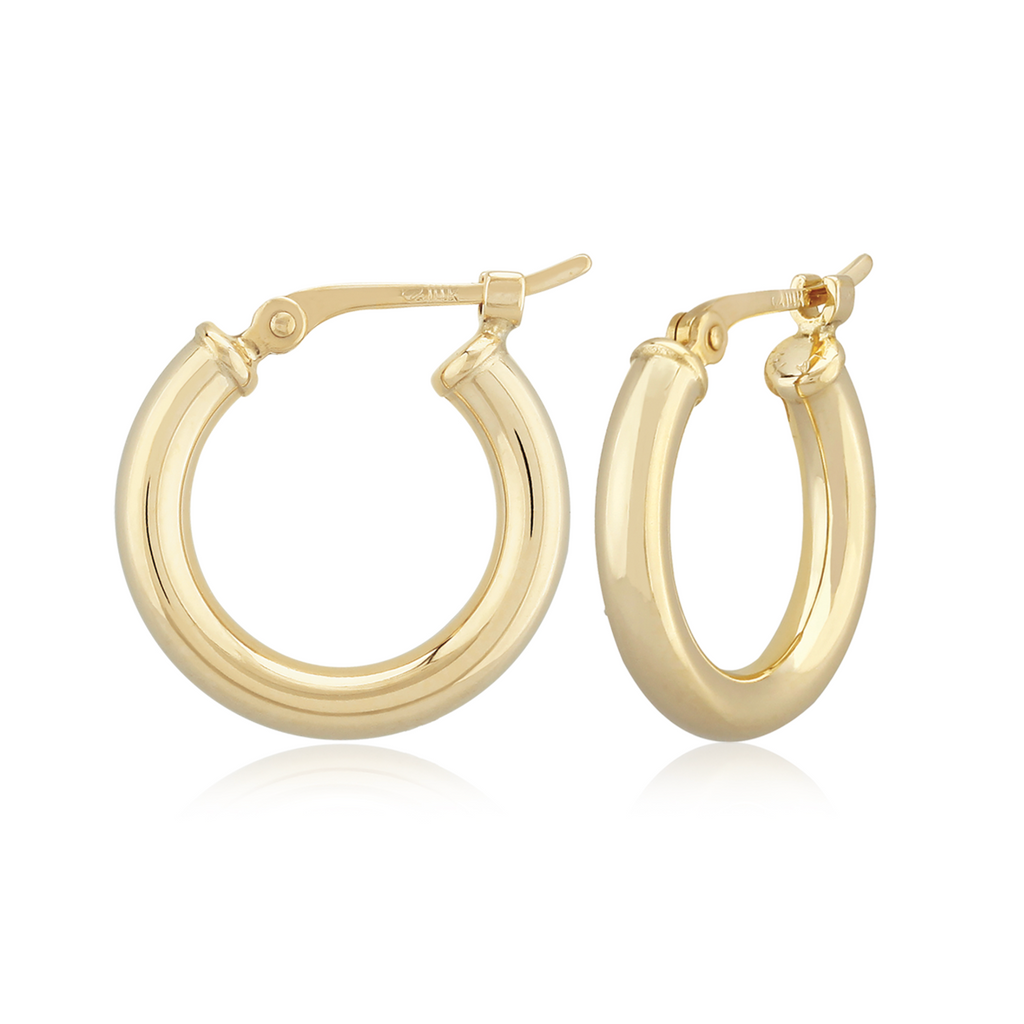 14K Gold 2.5mm Hoops