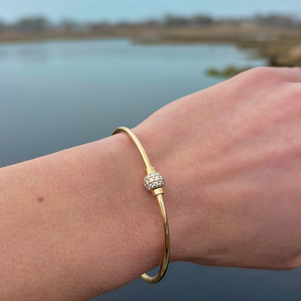 All 14K Gold Cape Cod Pavé Diamond Bracelet