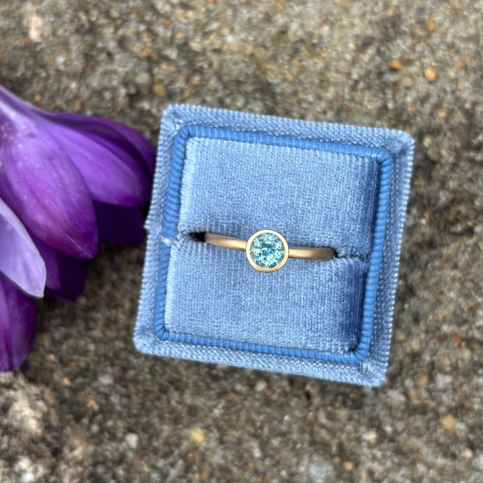 Aquamarine Bezel Ring
