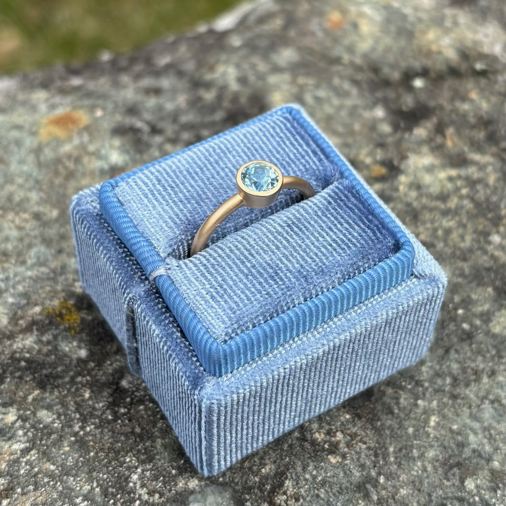 Aquamarine Bezel Ring