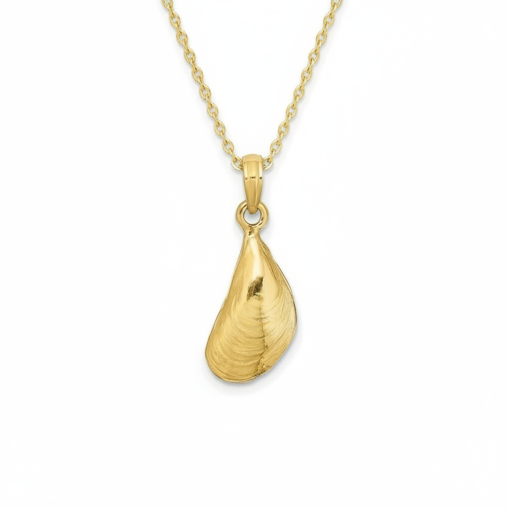14K 3-D Mussel Necklace