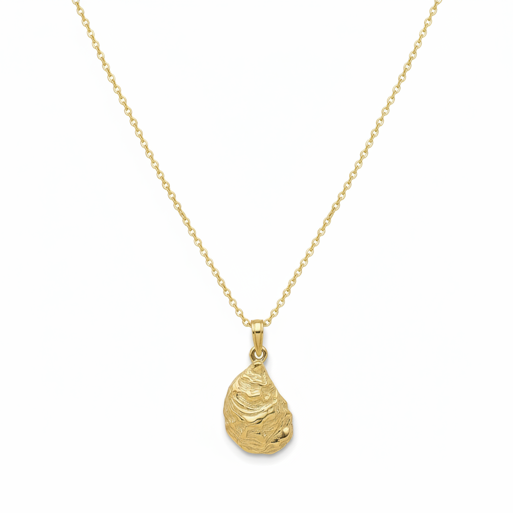 14K Gold Oyster Necklace