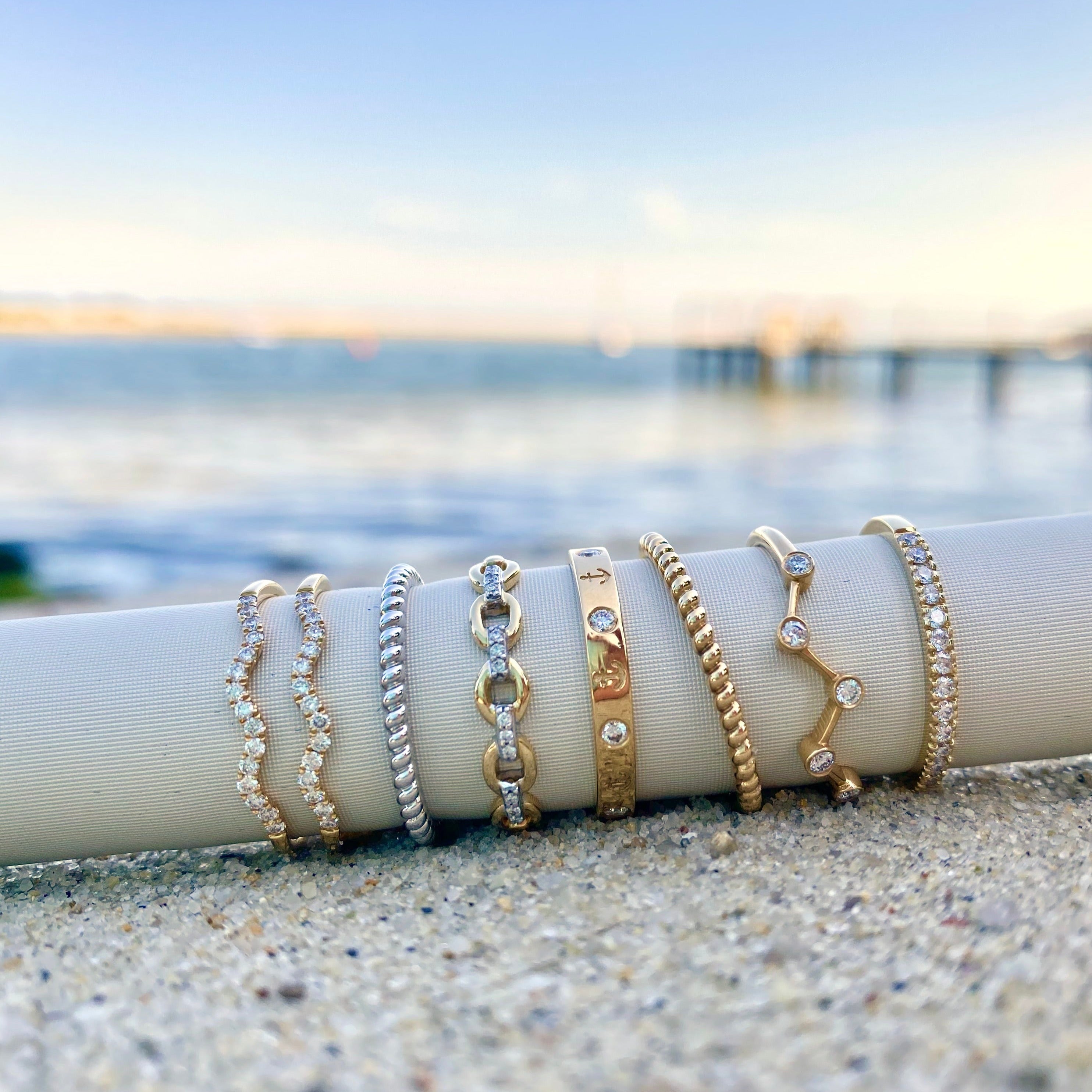 14K Gold Double Wave Ring