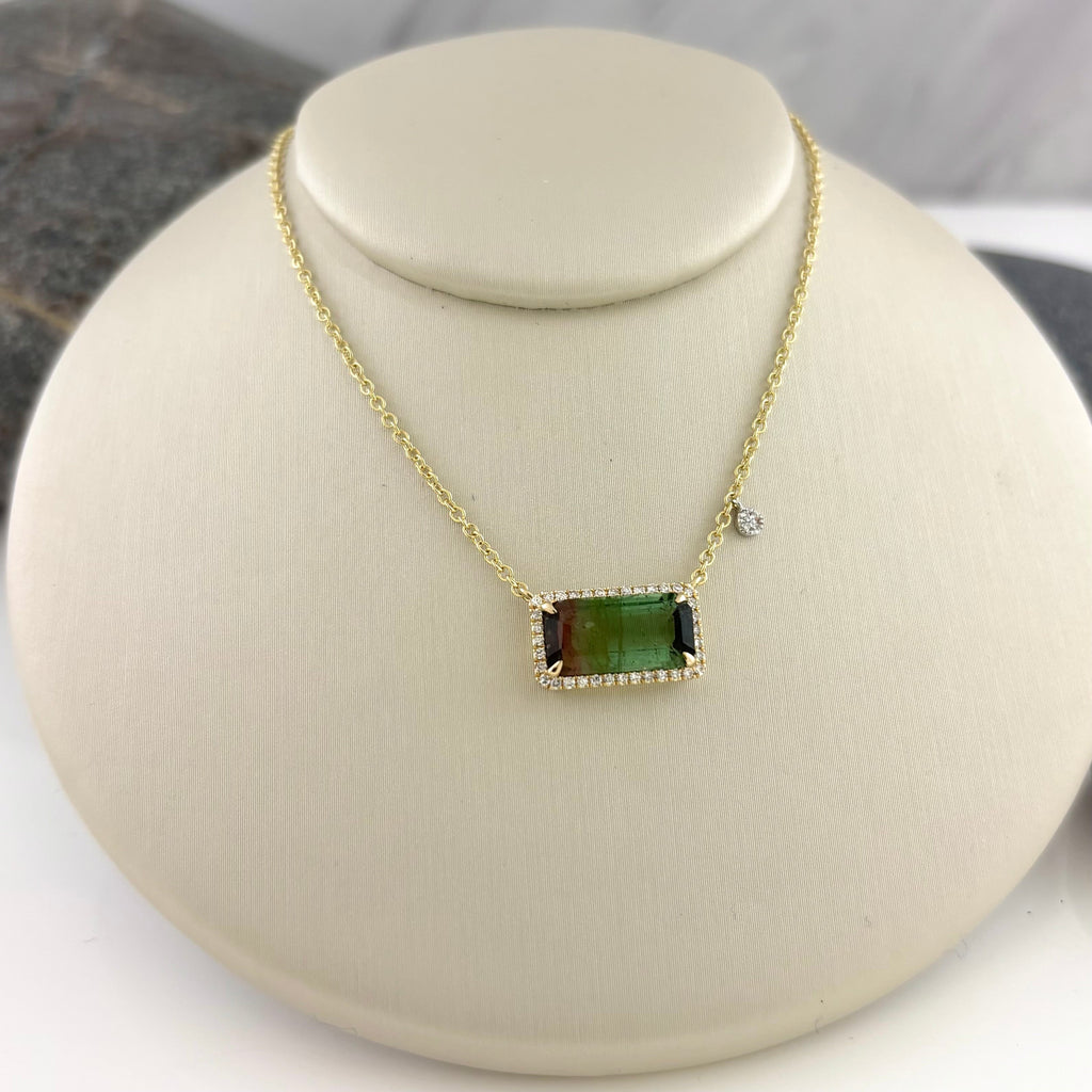 14K Bi-Color Tourmaline Necklace
