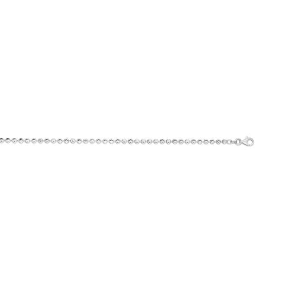3mm Sterling Silver Moon Cut Necklace