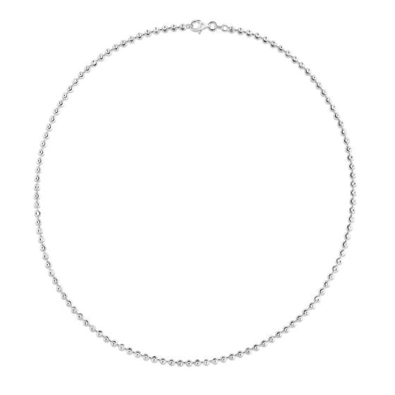 3mm Sterling Silver Moon Cut Necklace