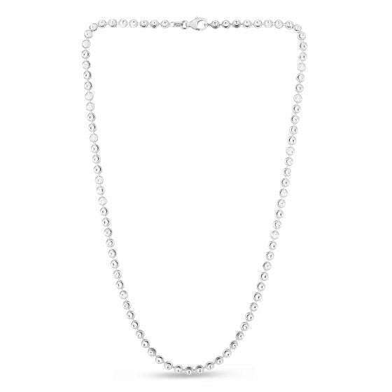 4 mm Sterling Silver Moon-Cut Necklace