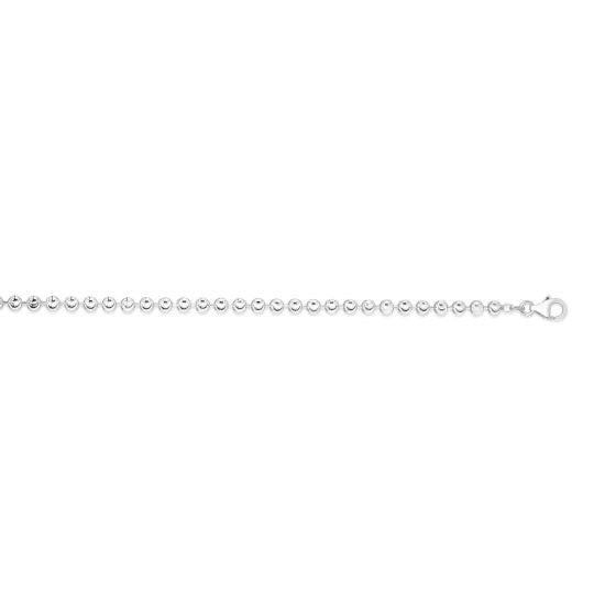 4 mm Sterling Silver Moon-Cut Necklace
