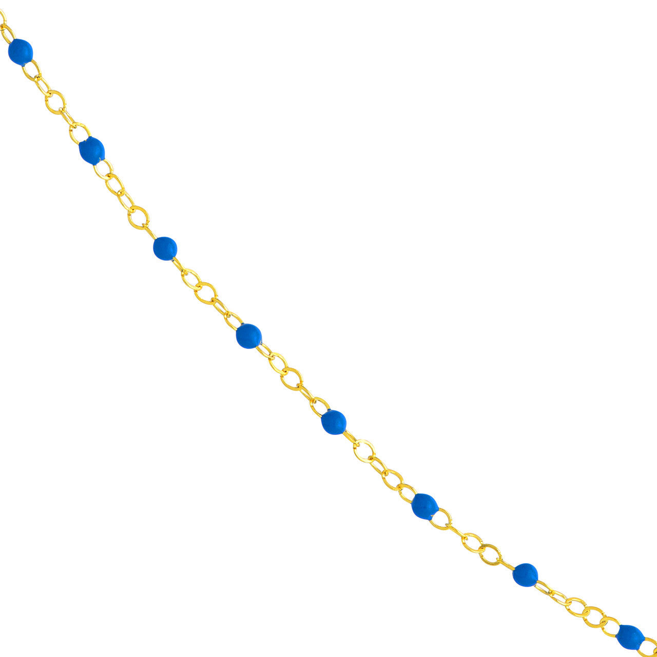 14k Gold Enamel Beaded Necklace
