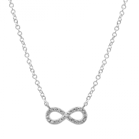 14K Gold + Diamond Infinity Necklace