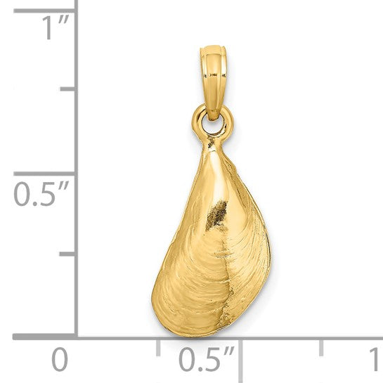 14K 3-D Mussel Necklace