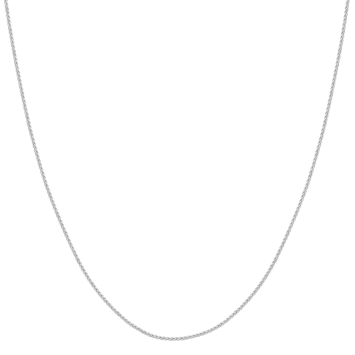 1 mm Sterling Silver w/ Rhodium Wheat Chain