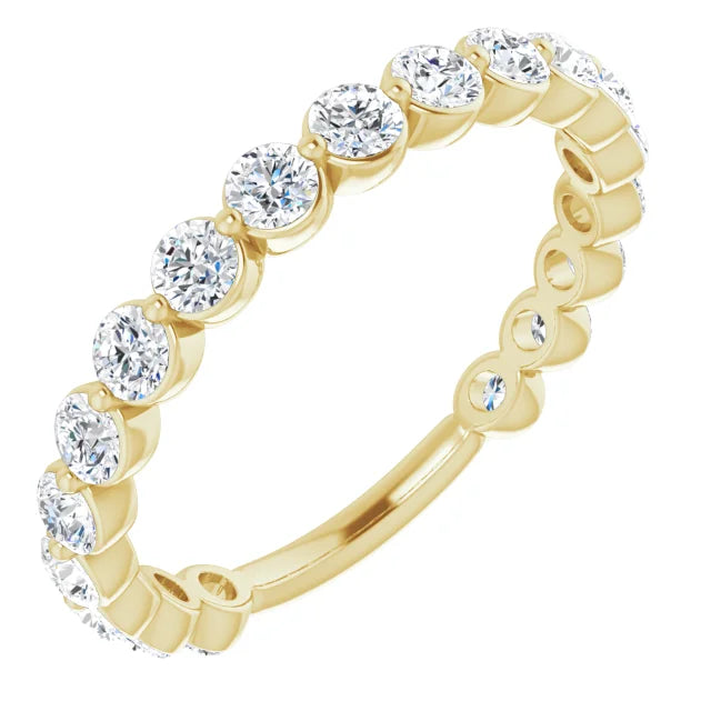 3/4 Eternity Shared Prong Diamond Band