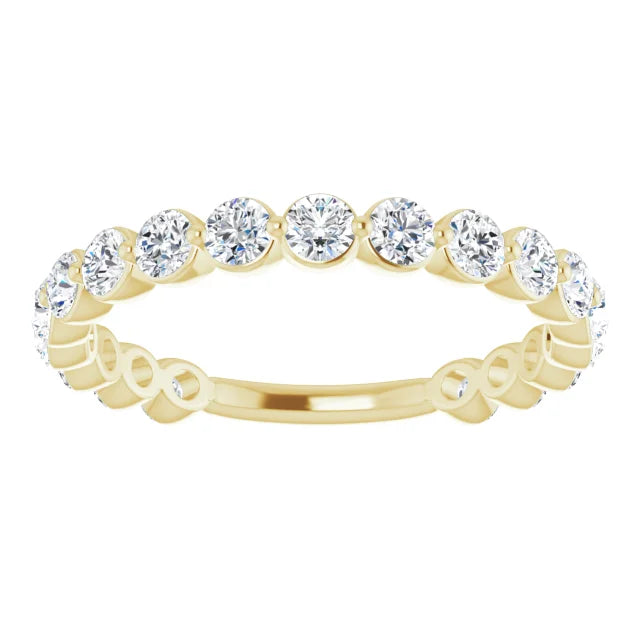 3/4 Eternity Shared Prong Diamond Band